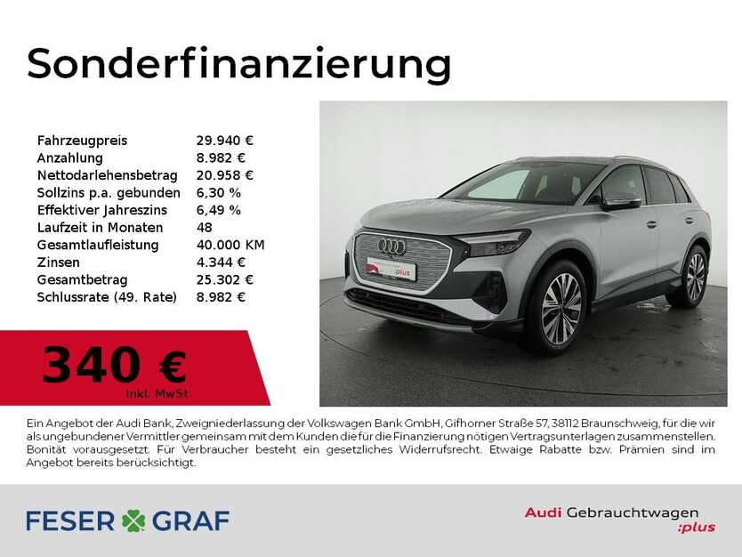 Audi Q4 e-tron 43.500 km 29.940 € Nürnberg 90411