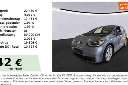 VW ID.3 46.303 km 22.480 € Fürth 90763