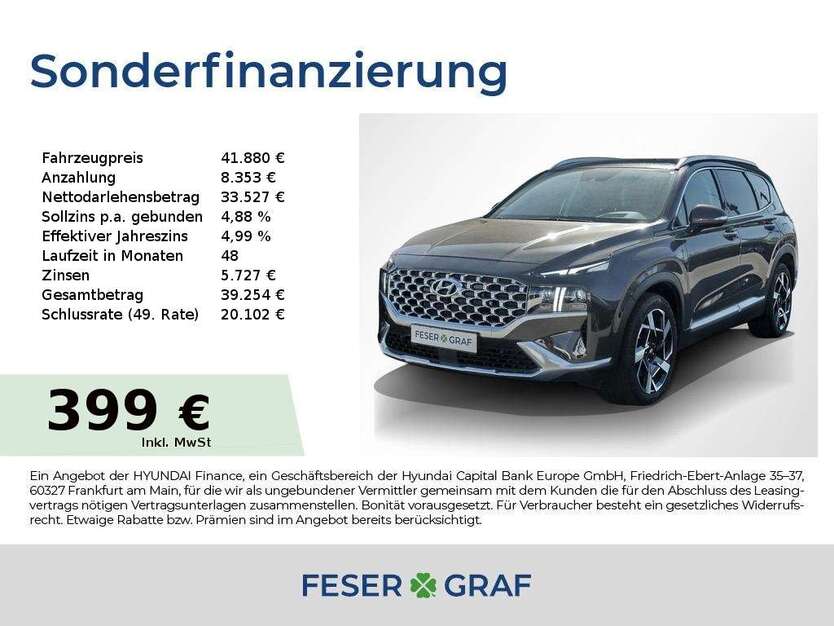 Hyundai SANTA FE 12.600 km 41.880 € Fürth 90763