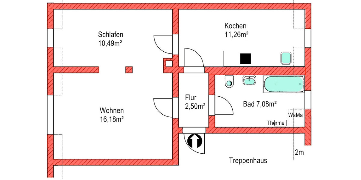 Etagenwohnung Fürth Eigenes Heim - 2 Zimmer, 48 m&sup2;, 610&euro; | Angebot:25637745