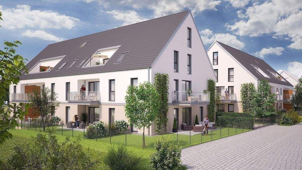 Terrassenwohnung Nürnberg Kornburg - 2 Zimmer, 54 m&sup2;, 281.538&euro; | Angebot:26742067