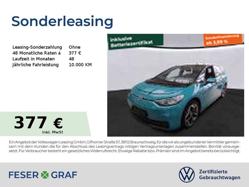 VW ID.3 19.589 km 29.450 € Nürnberg 90411