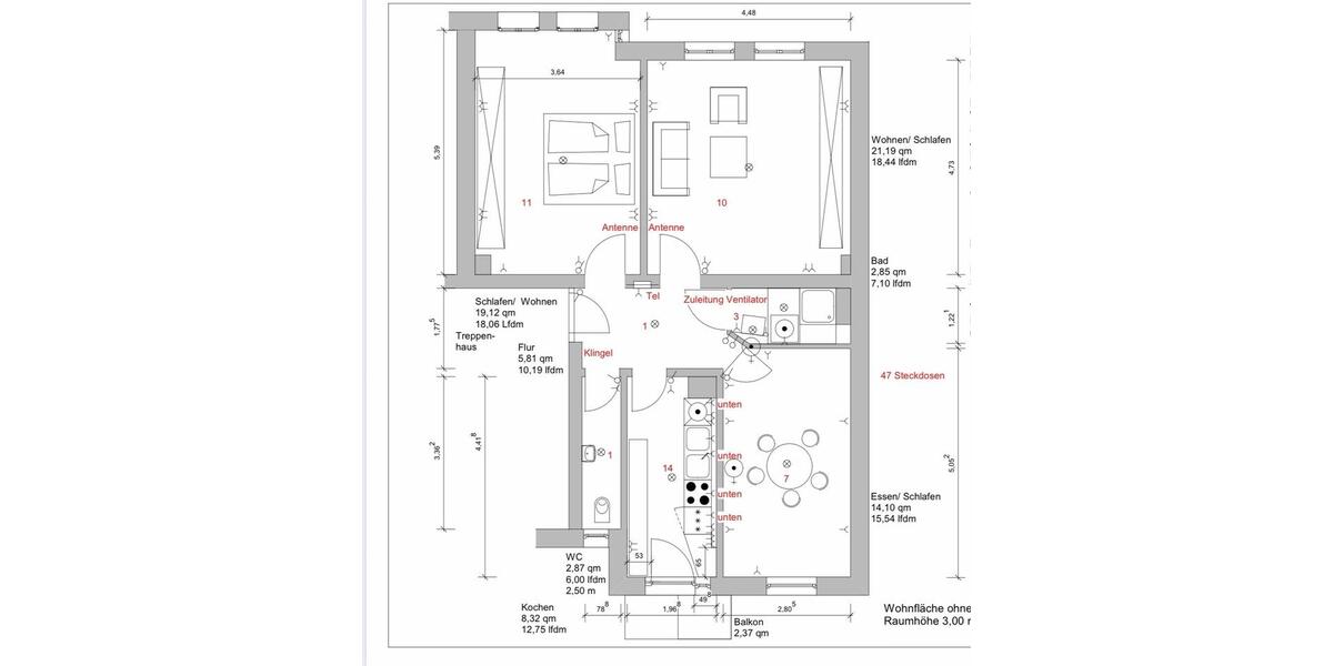 Etagenwohnung Nürnberg Kleinweidenmühle - 3 Zimmer, 75 m&sup2;, 295.000&euro; | Angebot:26380759