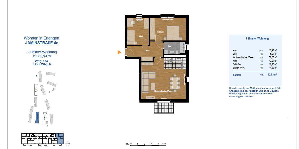 Etagenwohnung Erlangen Erlangen-Süd - 3 Zimmer, 82 m&sup2;, 1.370&euro; | Angebot:25601508