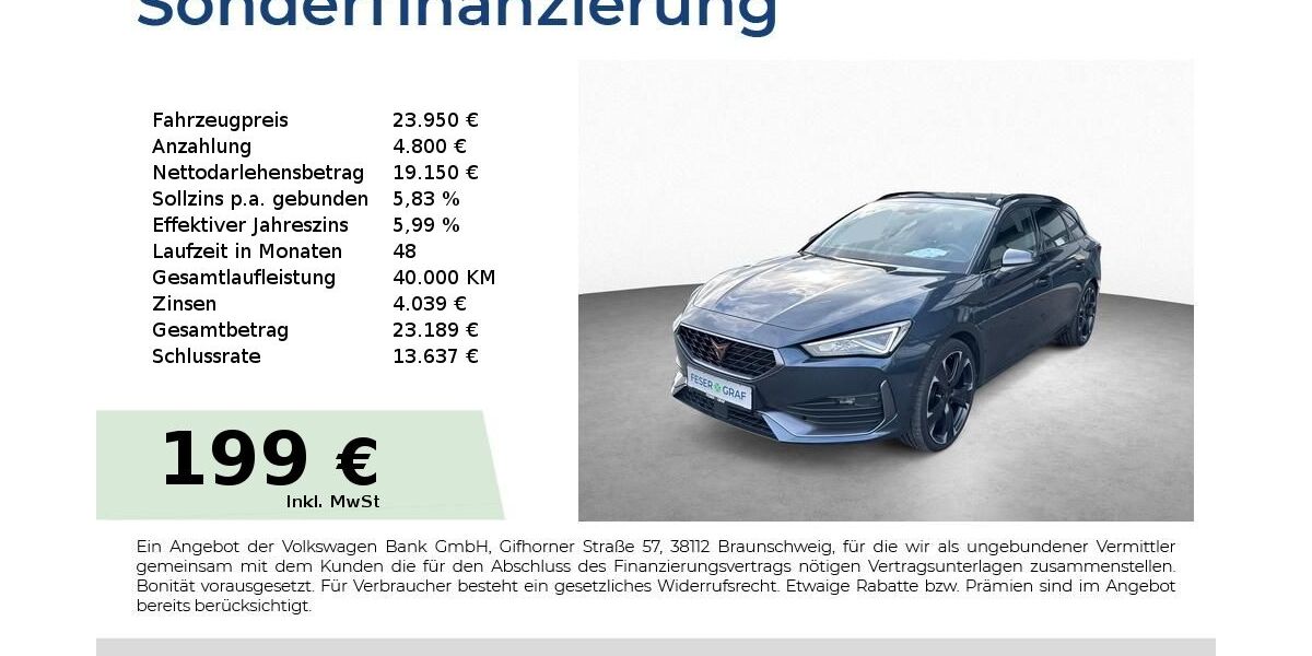 Cupra Leon 59.200 km 23.950 &euro; Schwabach 91126