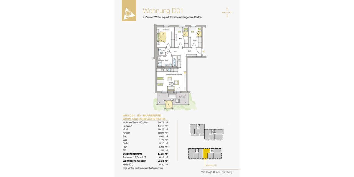Etagenwohnung Nürnberg Herpersdorf - 4 Zimmer, 93 m&sup2;, 499.000&euro; | Angebot:26275851