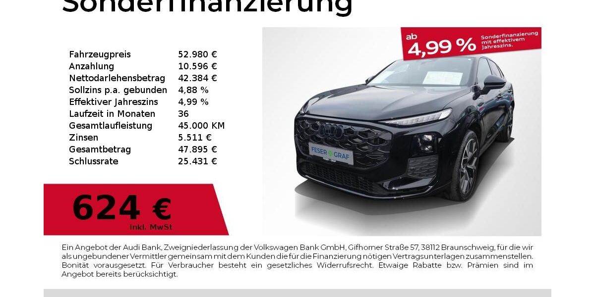 Audi Q3 4.900 km 52.970 &euro; Fürth 90763