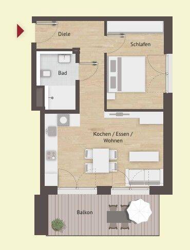 Etagenwohnung Fürth Eigenes Heim - 2 Zimmer, 409.800&euro; | Angebot:26879568