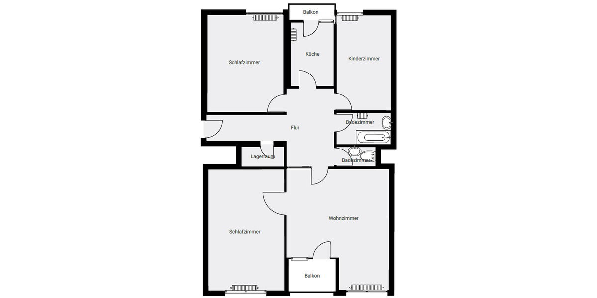 Etagenwohnung Nürnberg Herrnhütte - 4 Zimmer, 97 m&sup2;, 999&euro; | Angebot:26389493