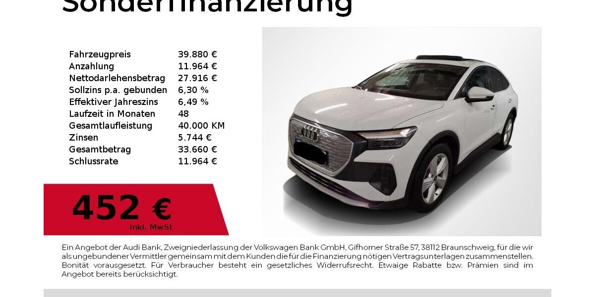 Audi Q4 e-tron 17.400 km 38.780 &euro; Nürnberg 90411
