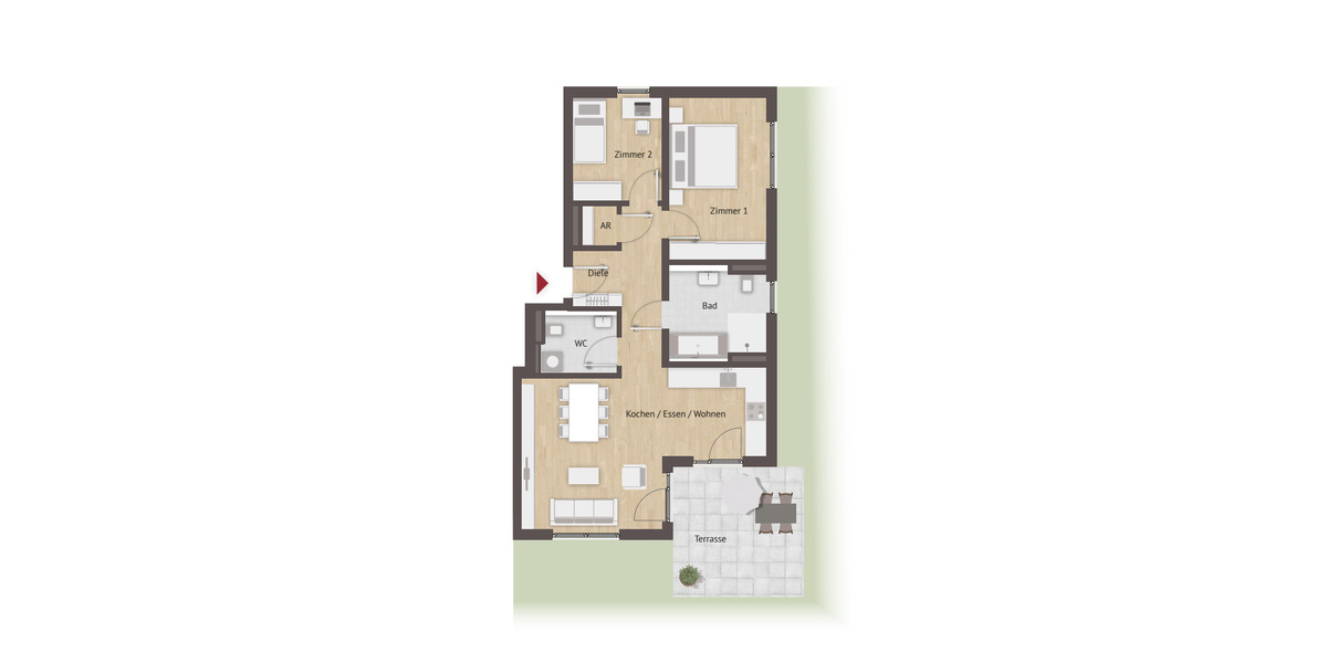 Etagenwohnung Nürnberg Laufamholz - 3 Zimmer, 85 m&sup2;, 661.550&euro; | Angebot:26230019