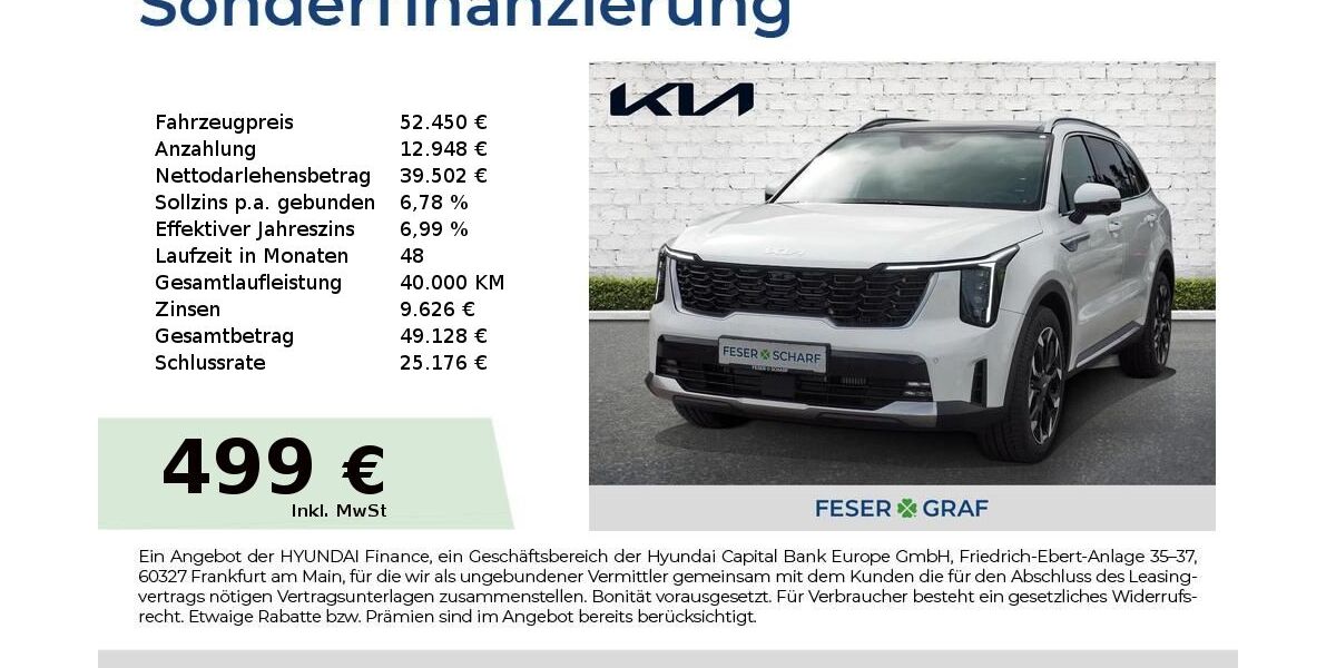 Kia Sorento 8.995 km 49.850 &euro; Roth 91154