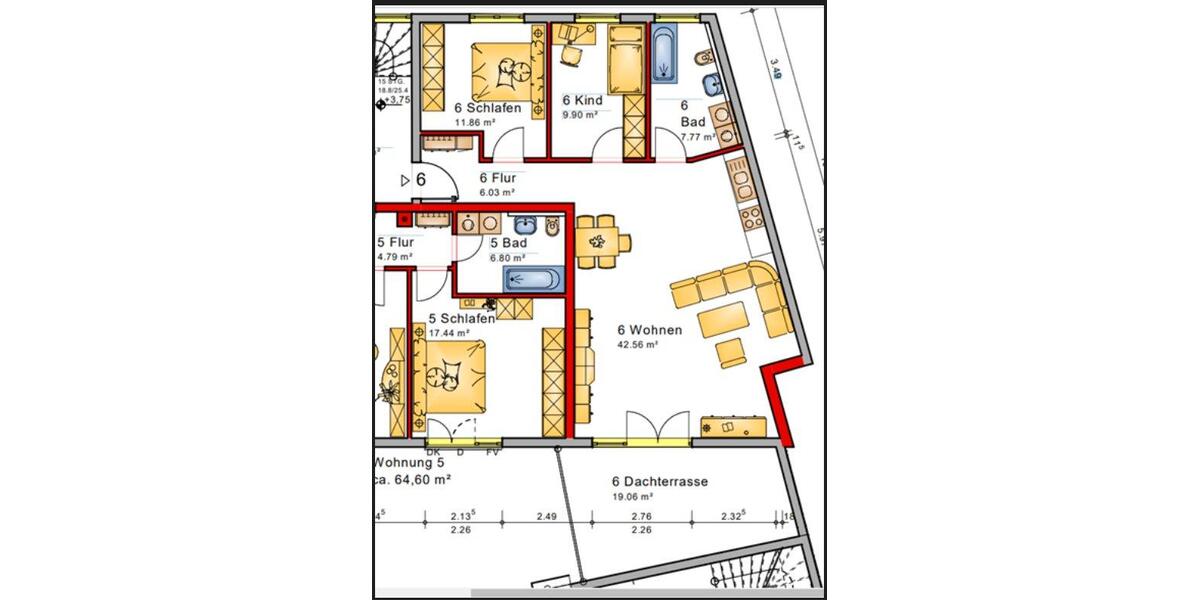 Etagenwohnung Heßdorf - 3 Zimmer, 84 m&sup2;, 920&euro; | Angebot:27609523