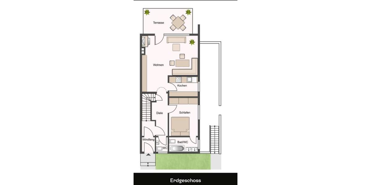 Erdgeschoßwohnung Erlangen Alterlangen - 3 Zimmer, 100 m&sup2;, 1.050&euro; | Angebot:26678796
