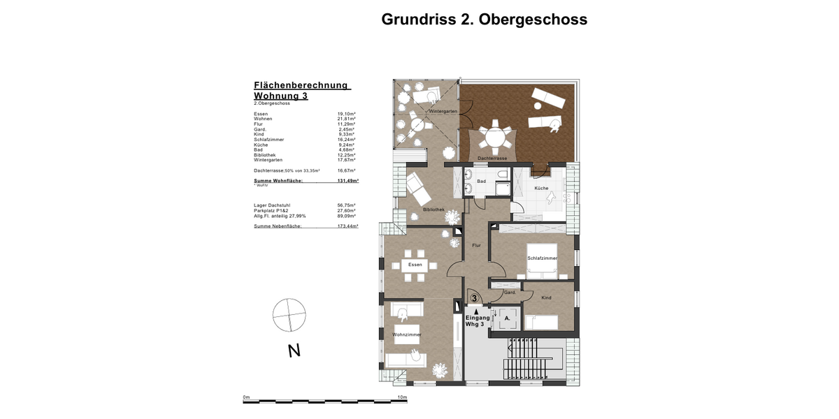 Außergewöhnliche und sehr großzügige 5 Zimmer Mansardenwohnung mit Dachterrasse und Wintergarten - Terrassenwohnung Roth Eckersmühlen | Angebot:27569239