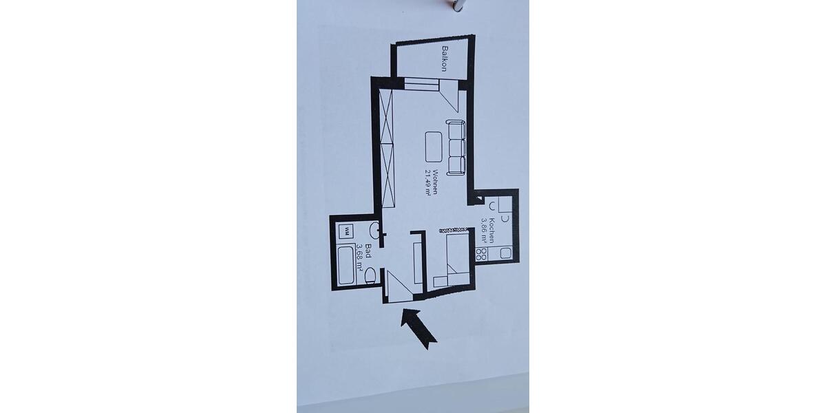 Dachgeschoßwohnung Uttenreuth - 1.5 Zimmer, 33 m&sup2;, 570&euro; | Angebot:26221445