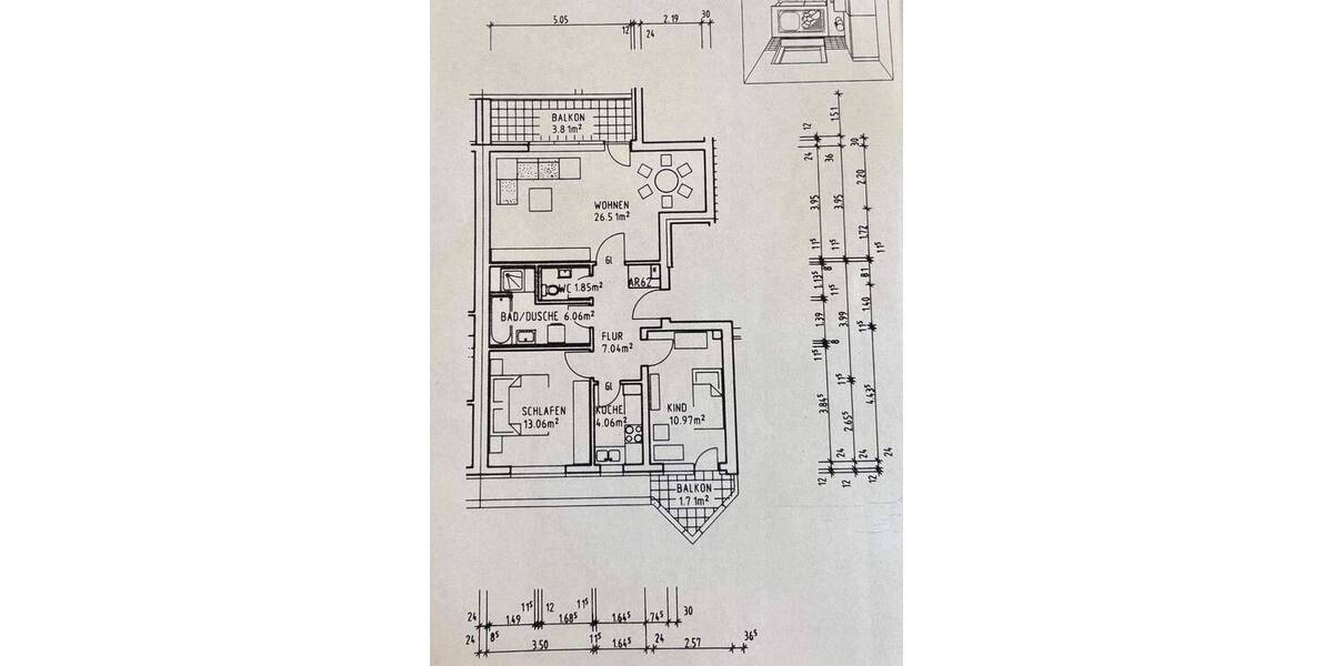 Etagenwohnung Nürnberg Röthenbach b Schweinau - 3 Zimmer, 75 m&sup2;, 286.000&euro; | Angebot:26826925