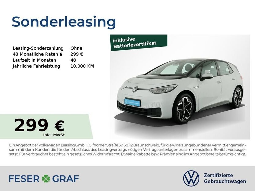 VW ID.3 52.920 km 24.210 € Nürnberg 90411