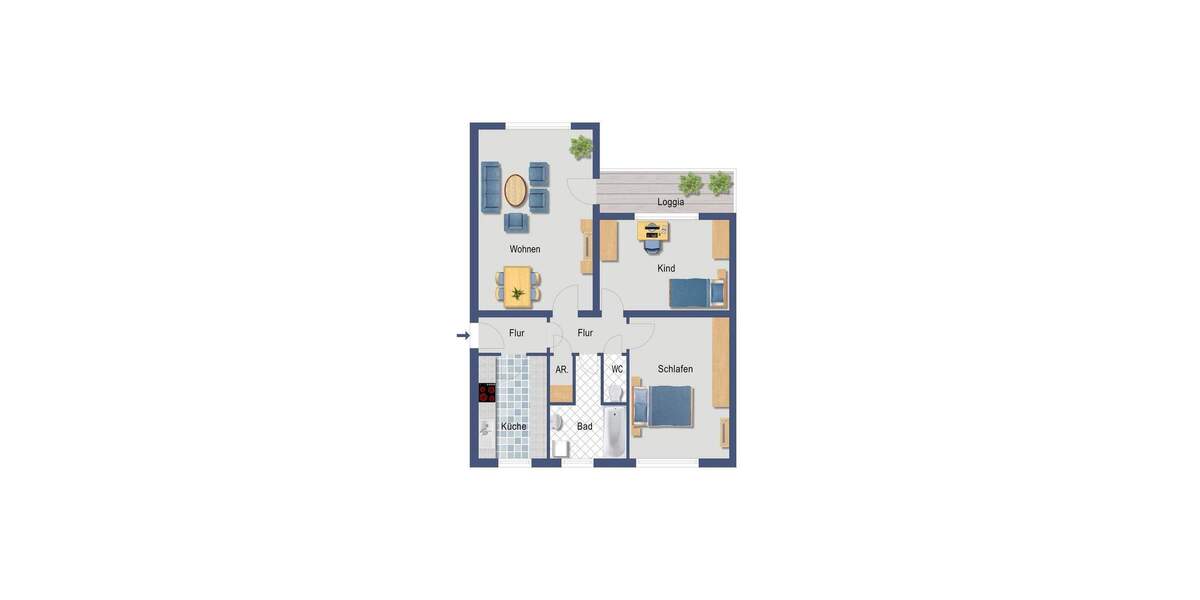 Etagenwohnung Nürnberg-1 St Johannis - 3 Zimmer, 80 m&sup2;, 275.000&euro; | Angebot:25703819